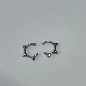 Silver spike cuffs earrings Gothic Punk Cuffs